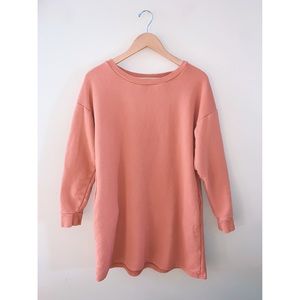 Pink mini sweater dress